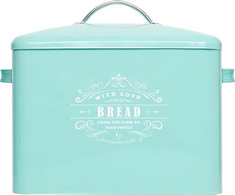 teal metal bread box|Teal Breadbox .